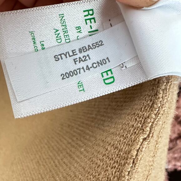 J. CREW Eloise Sweater Blazer Heather Khaki Tan Camel {I33} - Picture 7 of 7